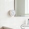 Clockswise 3-Inch Waterproof Wall Mount Bathroom Shower Clock Fog-Free Compact Design with Strong Suction Cup and Clear Easy-to-Read Display Modern Style Accessory for Bathing & Daily Routines, White